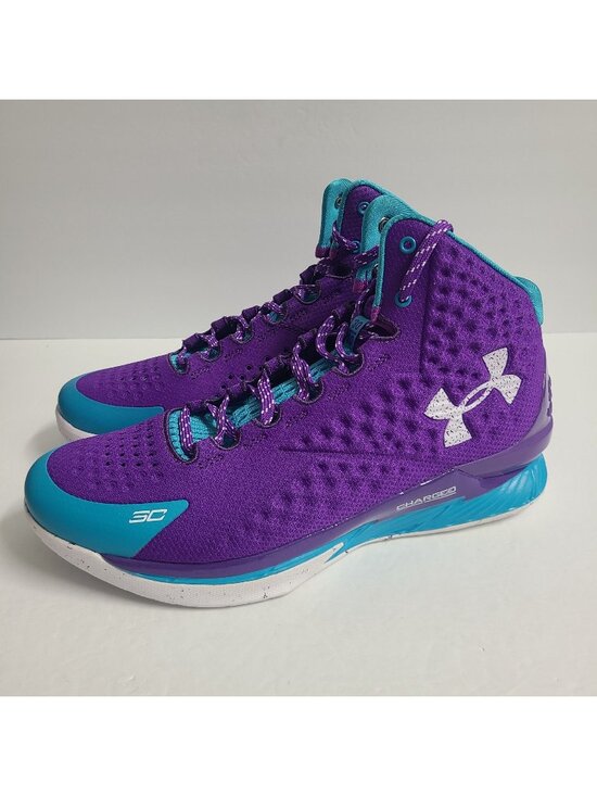 NEW Under Armour Curry 1 Retro Father To Sun Shoes 3026075-500 Size 13 Purple